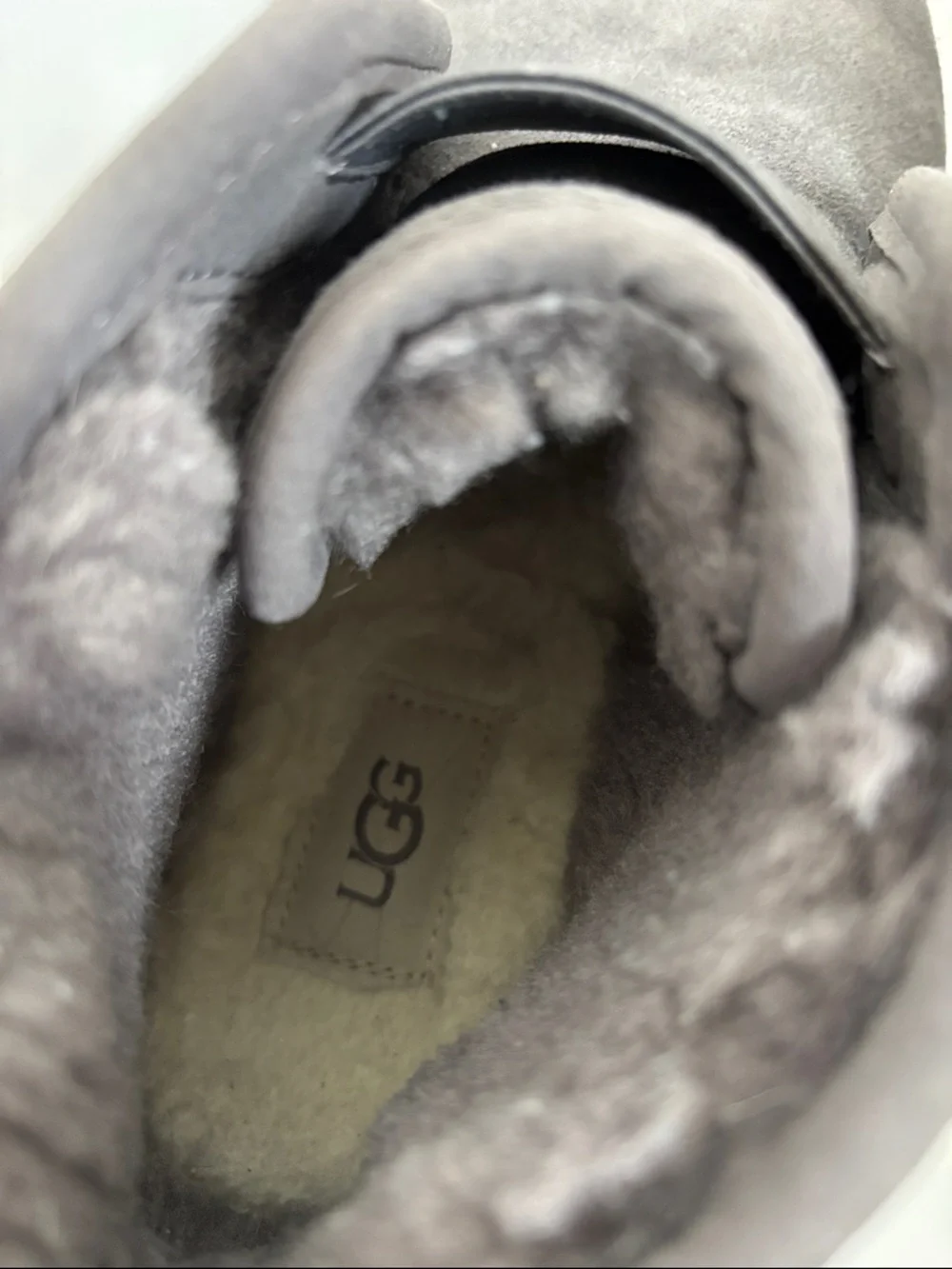 Ugg Neumel Flex Pull On‎ Boots Gray Suede Plush Sherling 1106995 Men's Size 7